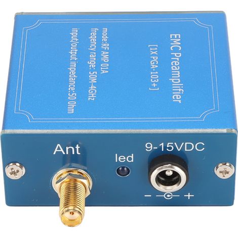 Module amplificateur à faible bruit 50 MHz – 4 GHz, large bande, Plug and Play, alimentation CC 9-15 V, gain élevé, pour systèmes de communication (1/5)