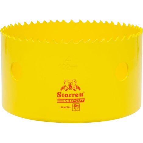 Starrett Sega a tazza per taglio profondo, DCH0400, bimetallica resistente, con denti extra in cobalto HSS, per metalli, legno, ghisa, fibra di vetro, materie plastiche, 102 mm (1/5)