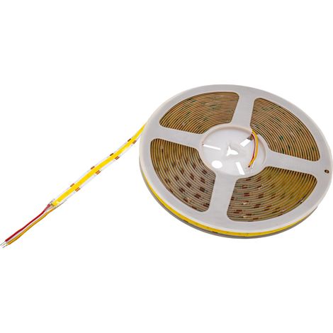 Bande LED COB 1 m, CCT 24 V, 608 LED/m, 15 W/m, intensité variable, 10 mm (1/5)