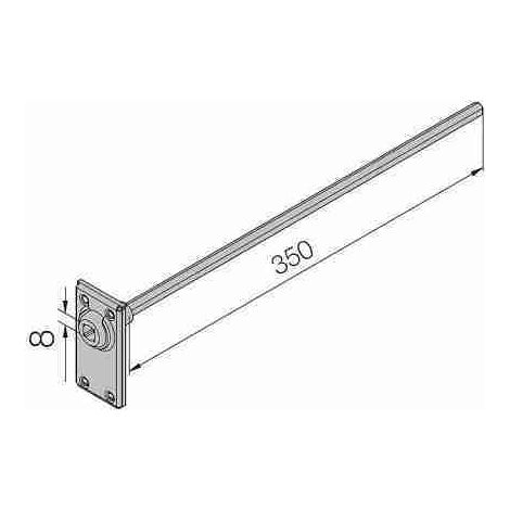 Nice 578.18048 - Snodo a scomparsa quadro 8 con asta esagono 7 (da accoppiare necessariamente all'art. 578.18047)