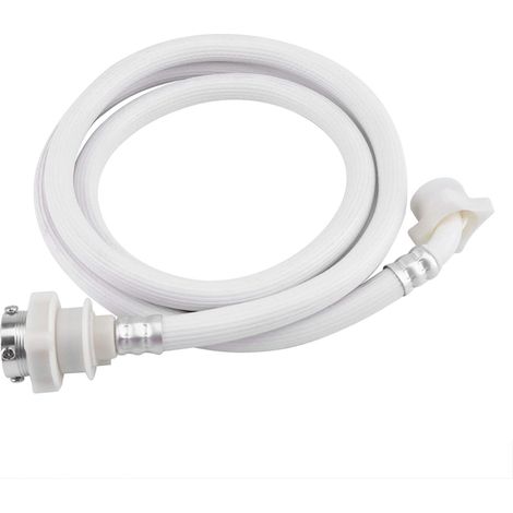 Tuyau d'arrivée d'eau, connecteur de Tube de Tuyau de rondelle de Tuyau en PVC Couleur Blanche Longue Longueur pour Divers Types de Machine à Laver Automatique(2mètres) (1/5)