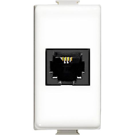 Am5982 Connecteur Téléphonique RJ11 1 Module Couleur Blanc Matix