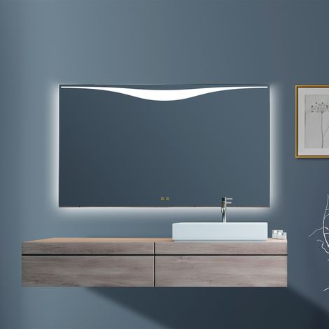 Espejo de baño con antivaho y luz LED CLIO, 120x70cm - MANILLONS TORRENT (1/4)