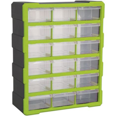 Sealey Cabinet Box 18 Drawer - Green/Black APDC18HV (1/5)