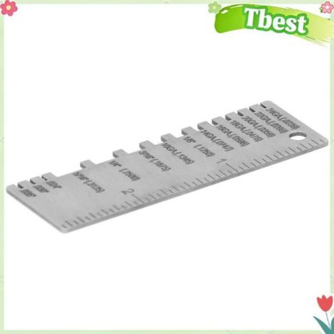Jauge De Diamètre - Acier Inoxydable - Pour Mesure De Fil Et Outils - Format Poche - 94 G (1/4)
