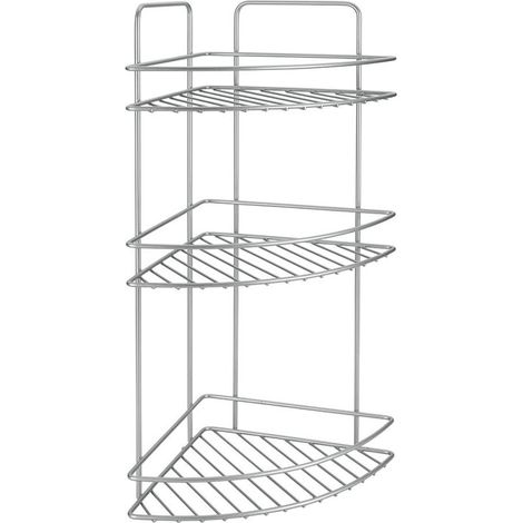 Étagère de salle de bain Metaltex Reflex 3 niveaux 23 x 23 x 53 cm Argent (1/5)
