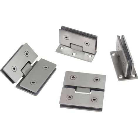 Edelstahl Glastür Scharnier Glas Halter Türbeschlag Glastürbeschlag Dusche Bad Wand Glas A (1/5)