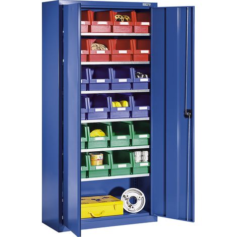 eurokraft pro, Armoire d'atelier en tôle d'acier, avec 24 bacs (1/2)