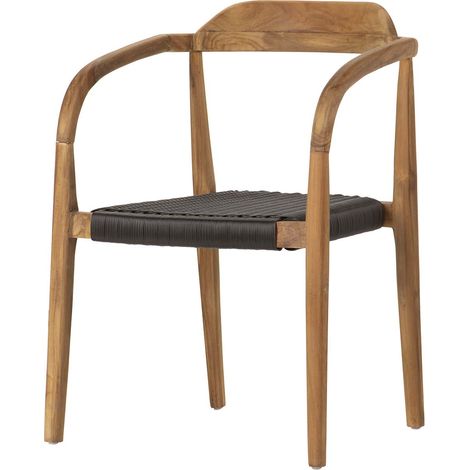 Stuhl aus natürlichem Teakholz, 60 x 60 x 85 cm (1/5)