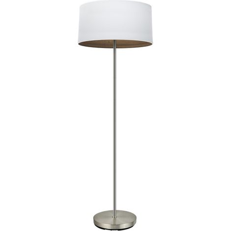 FABRILAMP Boden Wohnzimmer Tatiana 1xe27 Nickel/weiß-mad.dark 162x40x40 Cm (1/2)