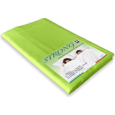 LENZUOLO di sopra CORDONETTO STRONG verde acido made in Italy Una Piazza