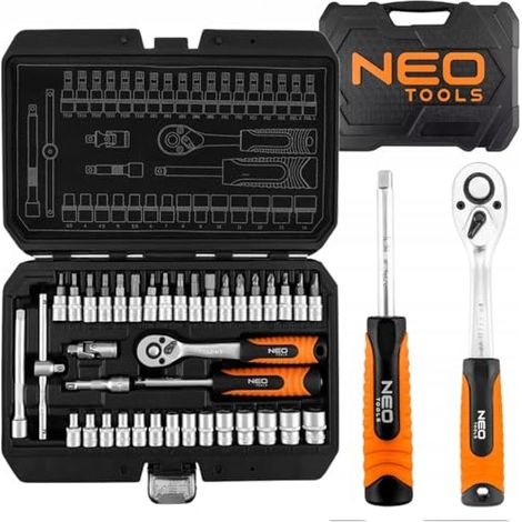 Llaves y dados neo-tools 38 piezas 72 dientes acero (1/3)