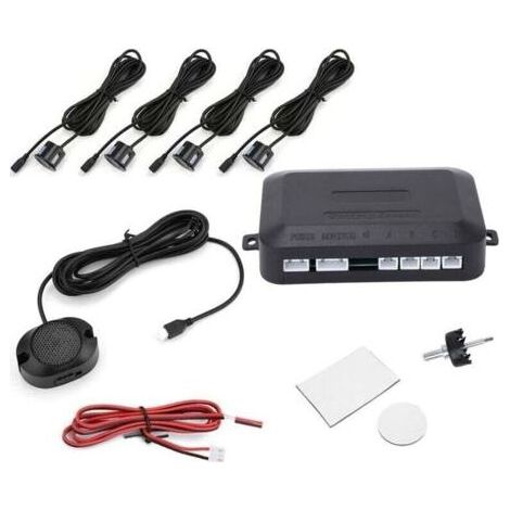 Système de radar de recul pour voiture, capteur de stationnement, auto-test, haute précision, noir, durable, pour la détection (1/4)