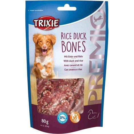 Cubes moelleux Trixie PREMIO pour chiens, canard et riz, sans gluten, 80 g (1/2)