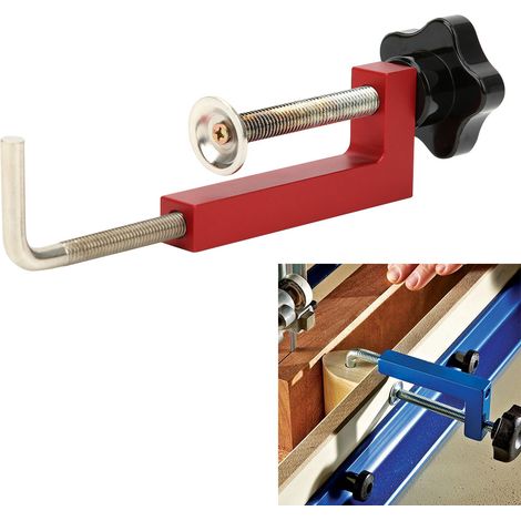 Feststehende Holzbearbeitungszange, verstellbare Schraubzwinge, Industriebedarf, Handwerkzeug (Rot) (1/5)