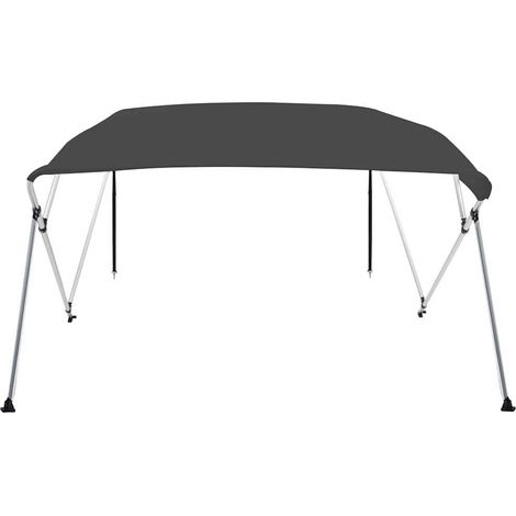 Bimini di Prua con Tendalino a 4 Archi Antracite 243x180x137 cm (1/3)