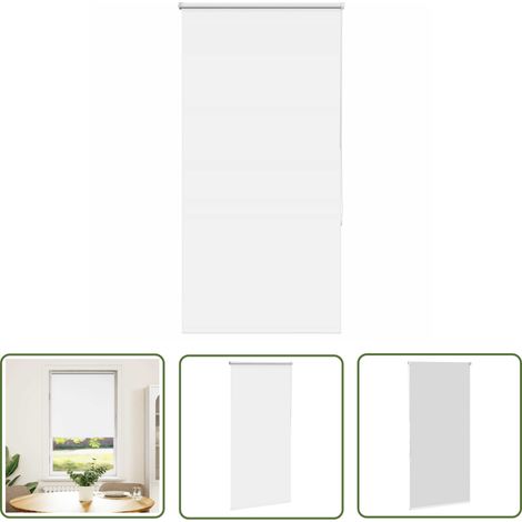 vidaXL Verdunkelungsrollo Weiß 75x175cm Stoffbreite 70,7 cm Polyester (1/5)