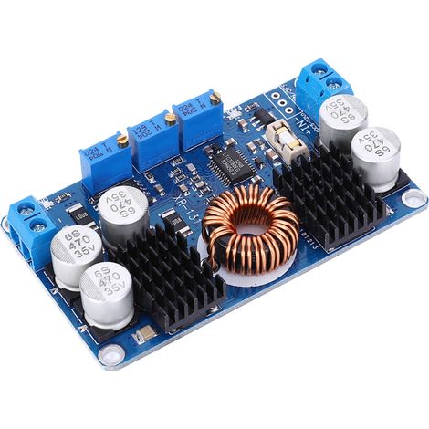 1 module d'alimentation CC-CC, tension entrée 5-32 V, sortie réglable 1-30 V, courant max 10 A, protection court-circuit, pour applications électroniques (1/5)