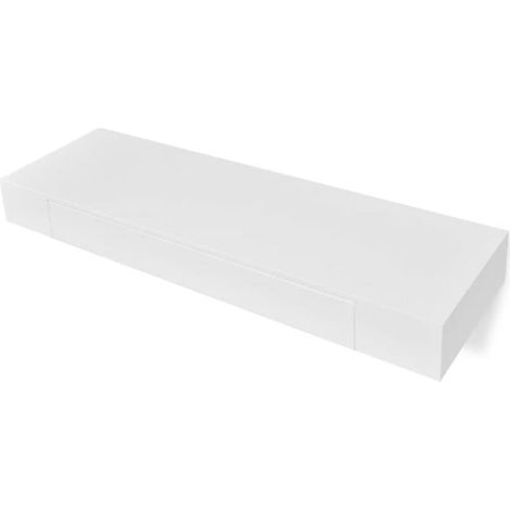 Scaffale di design da parete con cassetti 2 pezzi bianco 80 cm 2702267