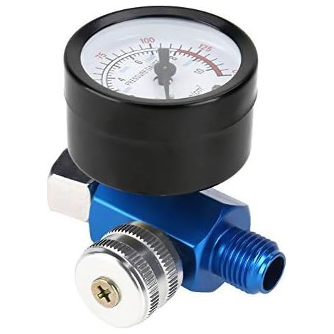 Manomètre pour pistolet pulvérisateur, régulateur de pression pour pistolet pulvérisateur, manomètre de pression d'air pour pistolet pulvérisateur 1/4 pouce, accessoire pour outil pneumatique (1/5)