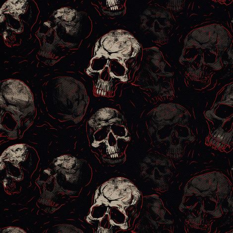 Tela decorativa para exteriores Oxford - Motivo de calavera I DX5005 (1/5)