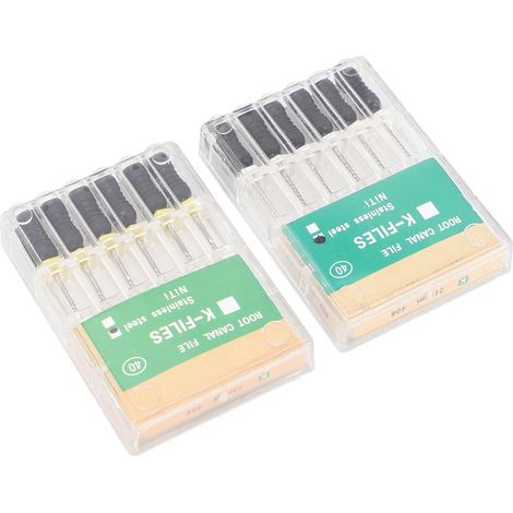 Lime canalaire n° 40, lime K en acier inoxydable, accessoires pour instruments dentaires professionnels (1/5)