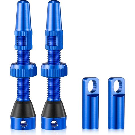 2Pièces Valves Presta Tubeless, Bleu(44 mm) (1/2)