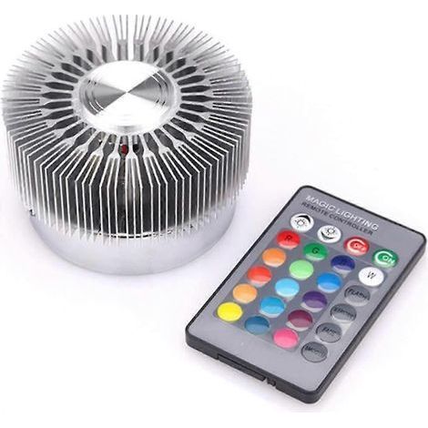 Applique murale LED RGB en forme de tournesol, lampe cylindrique creuse à 360 degrés aux couleurs vives pour salon, chambre, escalier, couloir (argenté)