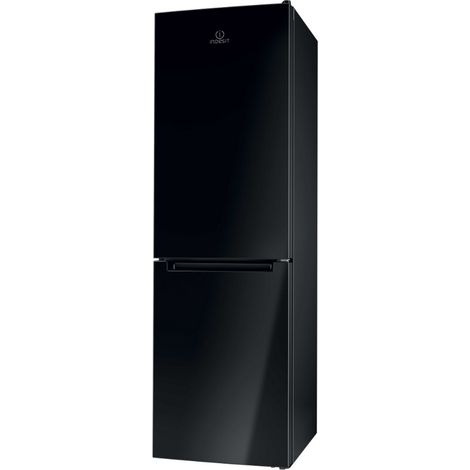 Kombinierter kühlschrank 60 cm 339 l statisch schwarz - Indesit - LI8S1EK