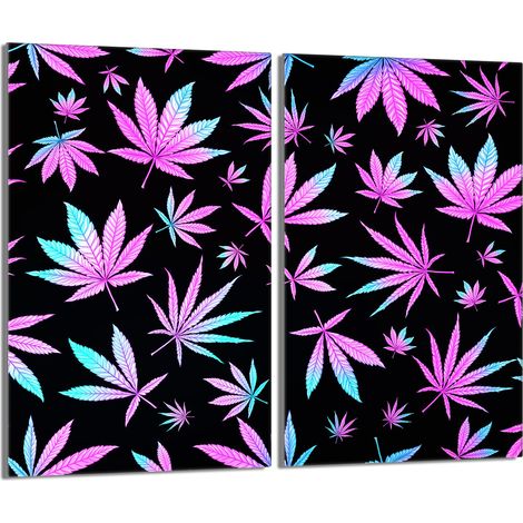 Glasschutzplatte für den Herd 2x30x52 Blätter (1/5)