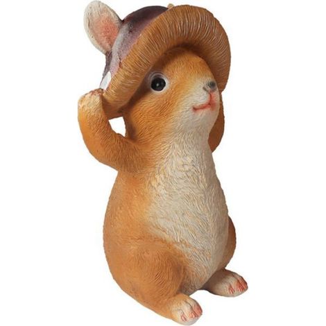 Statue Lapin - Résine Polyresine Extérieur - Décoration Jardin Terrasse Balcon - Lot de 1 (1/5)
