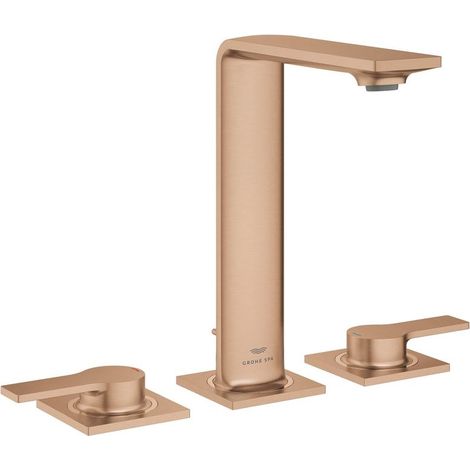 Grohe 3-Loch-Waschtischarmatur Allure 1/2", Standmont., warm sunset gebürstet (1/5)