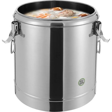 Chauffe-plats commercial en acier inoxydable 20L/30L seau à soupe isotherme chaud/froid - 30L (1/5)