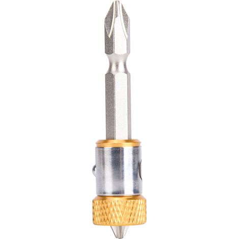 Tournevis magnétique double embout avec tige hexagonale 6,35mm (1/4 pouce), tête cruciforme et fendue, jaune (1/5)