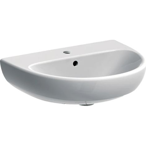 Lavabo 55x44 cm blanc brillant - Geberit Selnova - Avec Demi