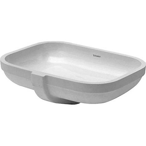 DURAVIT HAPPY D. lavabo incasso con troppopieno senza foro rubinetto B 480x345mm senza foro rubinetto bianco (1/3)