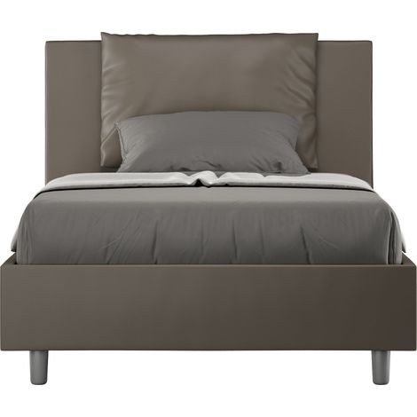 Letto 1 Piazza e Mezzo 120x200 cm Senza Rete Antea Cappuccino (1/4)