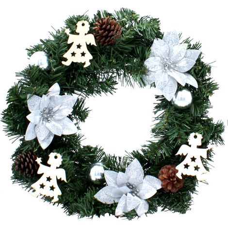 Aga Ghirlanda di Natale 40 cm Argento (1/2)