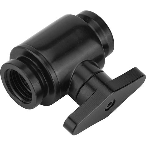 Vanne à bille noire à filetage interne G1/4" pour système de refroidissement liquide d'ordinateur (poignée noire) (1/5)