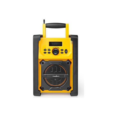 Radio FM de chantier 15 W – Bluetooth IPX5 – Antichocs pour chantiers humides – 20 stations préréglées – Poignée de transport – Nedis (1/5)