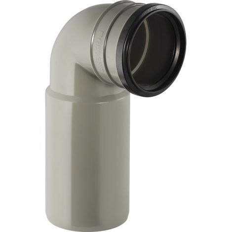 Geberit – Coude de raccordement 90° WC Ø100mm H23cm – Raccord en PVC pour installations sanitaires – Angle optimal pour gain de place