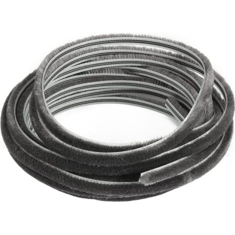 Brosse de protection contre les intempéries, 10 m (L) x 7 mm (l) x 6 mm (T) adhésif pour cadre de fenêtre - Bande d'étanchéité en feutre haute densité - Boudin de porte (1/4)