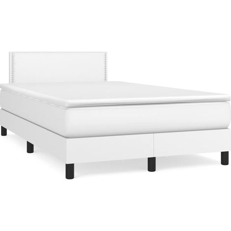 Maison Exclusive - Boxspringbett mit Matratze Weiß 120x200 cm Kun (1/5)
