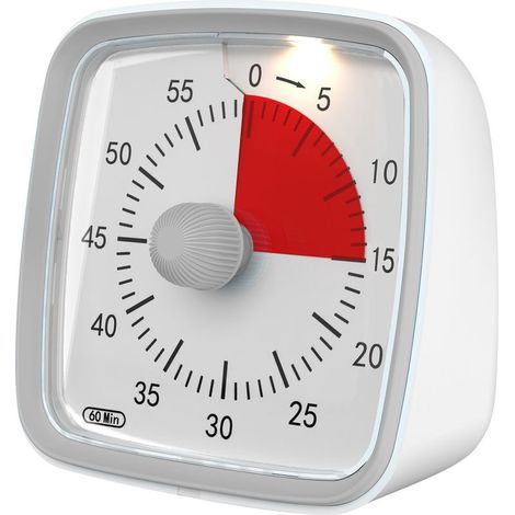 Minuteur Visuel - Compte À Rebours Mécanique Extra Grand - Pour Enfants Et Adultes - Cuisine École Maison - 1 Pièce