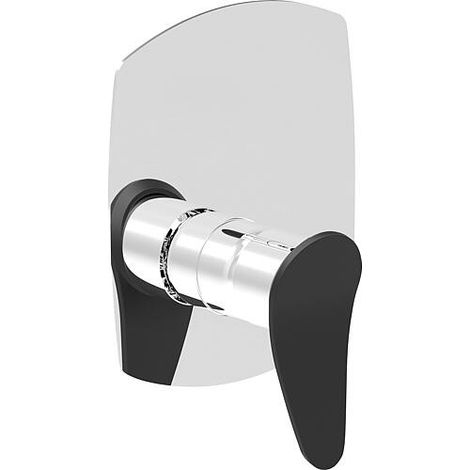 Mitigeur douche encastré Sarcari chromé/noir (1/2)