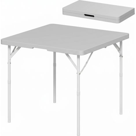 Outsunny Tavolo da Picnic Pieghevole 2 Altezze Regolabili Grigio Scuro