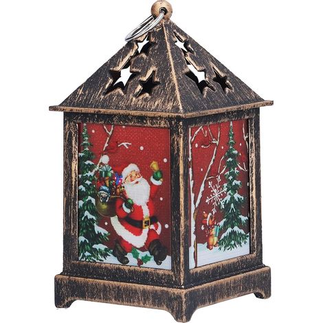 Lanterne De Noël, Décorations De Noël, Lumières Clignotantes à LED Simulées à Piles pour la Décoration de la Maison, Arbre De Noël (1/5)