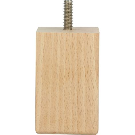 Möbelfuß eckig Buchenholz 50x50mm Profil Möbelstempel Möbelzubehör Möbelbein 360mm