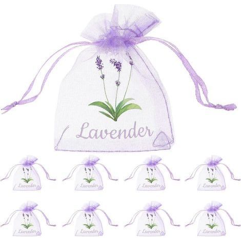 Set mit 20 Lavendelsäckchen mit Kordelzug, leeren Organzabeuteln, leeren Organza-Gazebeuteln für Kräuter, Gewürze und Lavendel (1/5)