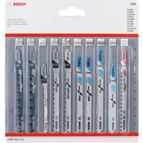 Bosch Stichsägeblätter All in One Sägeblätter für Holz, Metall und Kunststoff - 5 Stück (1/5)